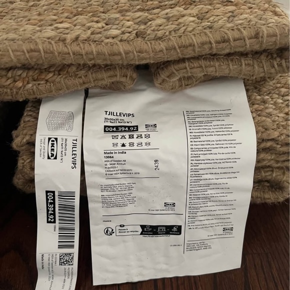 8 Jute Storage Baskets - IKEA Tjillevips - Picture 3 of 3